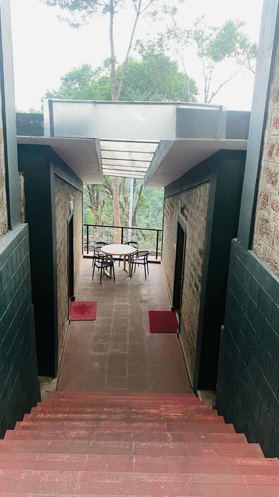 Corridor leading to a private balcony sit-out
